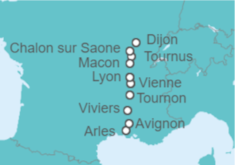 Itinerario del Crucero Desde Arles (Francia) a Chalon sur Saone - AmaWaterways