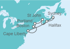 Itinerario del Crucero Estados Unidos (EE.UU.), Canadá - Royal Caribbean