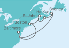 Itinerario del Crucero Estados Unidos (EE.UU.), Canadá - Royal Caribbean