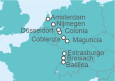 Itinerario del Crucero El Rin y sus tesoros de Basilea a Ámsterdam  - CroisiEurope