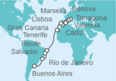 Itinerario del Crucero Desde Génova (Italia) a Buenos Aires (Argentina) - MSC Cruceros