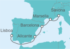 Itinerario del Crucero España, Francia - Costa Cruceros