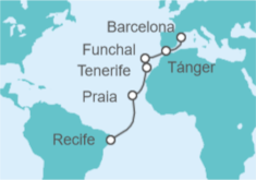 Itinerario del Crucero Rumbo a Brasil - Costa Cruceros