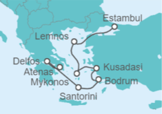 Itinerario del Crucero Desde Estambul (Turquía) a Pireo (Atenas) - WindStar Cruises