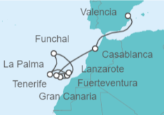 Itinerario del Crucero Islas Canarias - MSC Cruceros