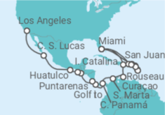 Itinerario del Crucero Desde Miami (EEUU) a Los Ángeles (EEUU) - Seabourn