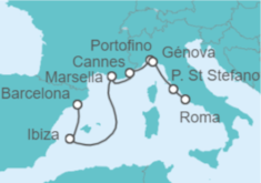 Itinerario del Crucero Francia, Italia - Explora Journeys