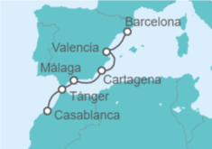 Itinerario del Crucero De Casablanca a Barcelona - Explora Journeys