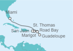 Itinerario del Crucero St. Thomas, Guadalupe - Explora Journeys