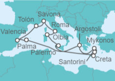 Itinerario del Crucero Grecia, Italia, Francia, España - Costa Cruceros