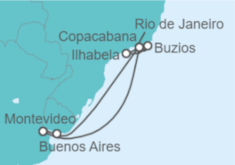 Itinerario del Crucero Brasil, Argentina - MSC Cruceros