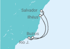 Itinerario del Crucero Brasil - MSC Cruceros