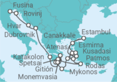 Itinerario del Crucero Grecia, Turquía y Croacia - Seabourn