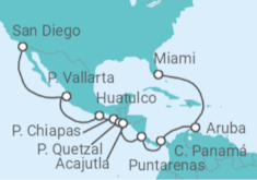 Itinerario del Crucero Desde San Diego (EEUU) a Fort Lauderdale (Miami) - Holland America Line