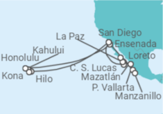 Itinerario del Crucero México, Estados Unidos (EE.UU.) - Holland America Line