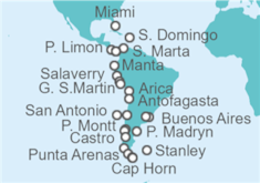 Itinerario del Crucero Desde Fort Lauderdale a Buenos Aires - Holland America Line