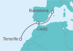 Itinerario del Crucero España - Costa Cruceros