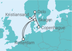 Itinerario del Crucero Dinamarca y Noruega - Holland America Line