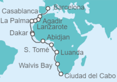 Itinerario del Crucero Marruecos, Islas Canaria y Namibia - NCL Norwegian Cruise Line