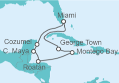 Itinerario del Crucero Islas Caimán, Jamaica, Honduras, México - Cunard