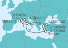 Itinerario del Crucero De Roma a Estambul - Cunard