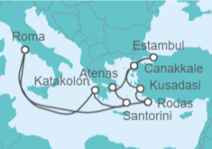 Itinerario del Crucero Grecia y Turquía - Cunard