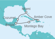 Itinerario del Crucero Jamaica, Belice, México - Cunard