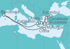 Itinerario del Crucero Grecia y Turquía - Cunard