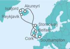 Itinerario del Crucero Islandia, Irlanda - Cunard