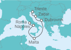 Itinerario del Crucero Adriático - Cunard