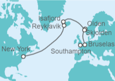 Itinerario del Crucero Fiordos e Islandia hasta Nueva York - Cunard