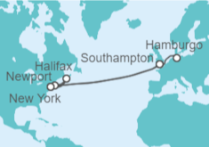 Itinerario del Crucero Estados Unidos (EE.UU.), Canadá, Reino Unido - Cunard