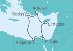 Itinerario del Crucero Chipre, Egipto, Grecia - AIDA