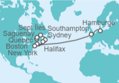 Itinerario del Crucero Desde Nueva York a Hamburgo (Alemania) - Cunard