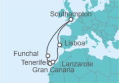 Itinerario del Crucero Islas Canarias - Cunard