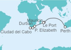 Itinerario del Crucero Mauricio, Sudáfrica - Cunard