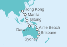 Itinerario del Crucero Filipinas, Australia - Cunard