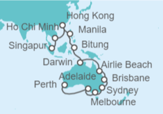Itinerario del Crucero Desde Singapur a Perth (Fremantle) Australia - Cunard