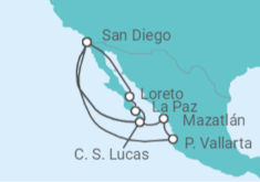 Itinerario del Crucero México, Estados Unidos (EE.UU.) - Holland America Line