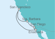 Itinerario del Crucero Estados Unidos (EE.UU.), México - Holland America Line