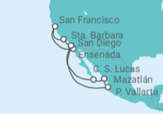 Itinerario del Crucero Estados Unidos (EE.UU.), México - Holland America Line