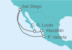 Itinerario del Crucero México - Holland America Line