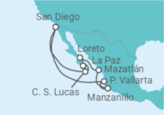 Itinerario del Crucero México - Holland America Line