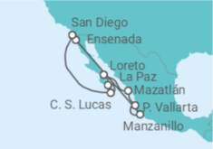 Itinerario del Crucero México - Holland America Line