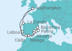 Itinerario del Crucero Portugal, España - MSC Cruceros