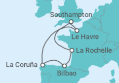 Itinerario del Crucero España, Francia - MSC Cruceros