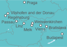 Itinerario del Crucero Desde Budapest (Hungría) a Vilshofen and der Donau (Alemania) - AmaWaterways