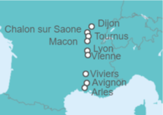 Itinerario del Crucero Desde Dijon (Francia) a Arles (Francia) - AmaWaterways