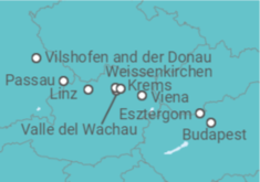 Itinerario del Crucero Desde Vilshofen and der Donau (Alemania) a Budapest (Hungría) - AmaWaterways