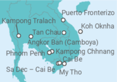 Itinerario del Crucero Desde Kampong Cham (Camboya) a My Tho (Vietnam) - AmaWaterways